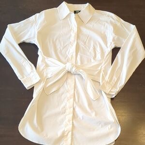 W by Worth Classic Ivory Tie Front Tunic